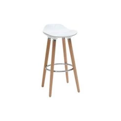 MILIBOO Tabouret De Bar Design Scandinave Lot De 2 GILDA - Blanc - Blanc -France MILIBOO Soldes 2022 13833697 3