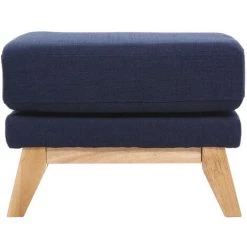 MILIBOO Repose-pieds Scandinave Déhoussable OSLO - Bleu Foncé - Bleu Foncé