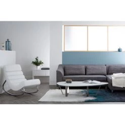 MILIBOO Fauteuil Design Rocking Chair TAYLOR - Gris - Gris -France MILIBOO Soldes 2022 13940834 5