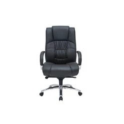 MILIBOO Fauteuil De Bureau En Cuir DONATELLO - Cuir De Vache - Noir - Noir