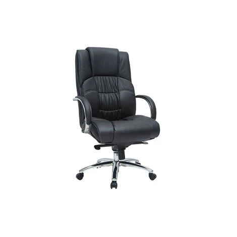 MILIBOO Fauteuil De Bureau En Cuir DONATELLO - Cuir De Vache - Noir - Noir 4 MILIBOO Fauteuil De Bureau En Cuir DONATELLO - Cuir De Vache - Noir - Noir – Image 2