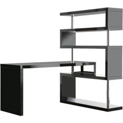 MILIBOO Bureau Design Brillant Amovible T-MAX - Noir Laqué - Noir Laqué -France MILIBOO Soldes 2022 13950068 2
