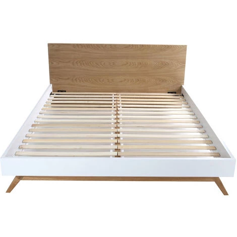 MILIBOO Lit 160x200 Design Scandinave HELIA - Blanc 3 MILIBOO Lit 160x200 Design Scandinave HELIA - Blanc