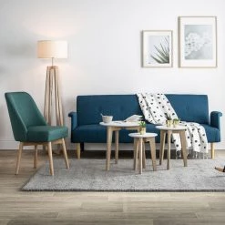 MILIBOO Canapé Convertible Design OSCAR - Bleu Canard - Bleu Canard -France MILIBOO Soldes 2022 13950135 5