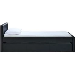 MILIBOO Lit Gigogne 90 X 195 Cm MACCO - Noir Mat - Noir Mat -France MILIBOO Soldes 2022 13950142 3