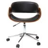 MILIBOO Chaise De Bureau à Roulettes BENT - Noyer / Noir - Noyer / Noir -France MILIBOO Soldes 2022 13950149 1