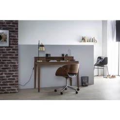 MILIBOO Chaise De Bureau à Roulettes BENT - Noyer / Noir - Noyer / Noir 11 MILIBOO Chaise De Bureau à Roulettes BENT - Noyer / Noir - Noyer / Noir -France MILIBOO Soldes 2022 13950149 5