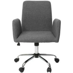 MILIBOO Fauteuil De Bureau Design Tissu ARIEL - Gris - Gris