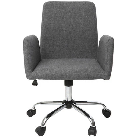 MILIBOO Fauteuil De Bureau Design Tissu ARIEL - Gris - Gris 3 MILIBOO Fauteuil De Bureau Design Tissu ARIEL - Gris - Gris