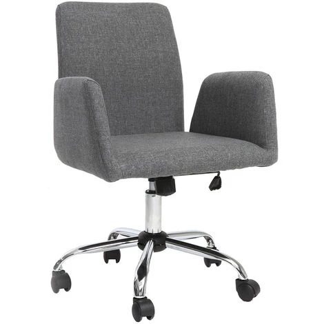 MILIBOO Fauteuil De Bureau Design Tissu ARIEL - Gris - Gris 4 MILIBOO Fauteuil De Bureau Design Tissu ARIEL - Gris - Gris – Image 2