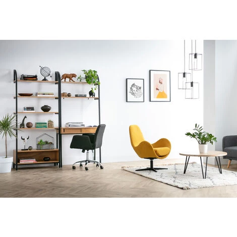 MILIBOO Fauteuil De Bureau Design Tissu ARIEL - Gris - Gris 7 MILIBOO Fauteuil De Bureau Design Tissu ARIEL - Gris - Gris – Image 5