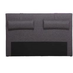 Tête De Lit En Tissu LORRY - Miliboo & Stéphane Plaza - Gris Foncé - Gris Foncé