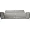 MILIBOO Canapé Cuir Design 3 Places Avec Têtières Relax NEVADA - Cuir De Buffle - Gris - Gris -France MILIBOO Soldes 2022 13950180 1