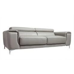 MILIBOO Canapé Cuir Design 3 Places Avec Têtières Relax NEVADA - Cuir De Buffle - Gris - Gris 9 MILIBOO Canapé Cuir Design 3 Places Avec Têtières Relax NEVADA - Cuir De Buffle - Gris - Gris -France MILIBOO Soldes 2022 13950180 3