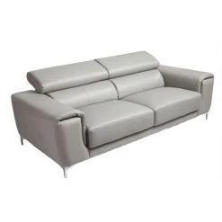 MILIBOO Canapé Cuir Design 3 Places Avec Têtières Relax NEVADA - Cuir De Buffle - Gris - Gris 10 MILIBOO Canapé Cuir Design 3 Places Avec Têtières Relax NEVADA - Cuir De Buffle - Gris - Gris -France MILIBOO Soldes 2022 13950180 4