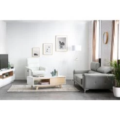 MILIBOO Canapé Cuir Design 3 Places Avec Têtières Relax NEVADA - Cuir De Buffle - Gris - Gris 11 MILIBOO Canapé Cuir Design 3 Places Avec Têtières Relax NEVADA - Cuir De Buffle - Gris - Gris -France MILIBOO Soldes 2022 13950180 5