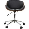 MILIBOO Chaise De Bureau Design Bois WALNUT - Noir - Noir -France MILIBOO Soldes 2022 13950182 1