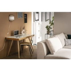 MILIBOO Bureau Connecté Multimédia En Verre Métal CLEVER - Blanc - Blanc -France MILIBOO Soldes 2022 13950223 5