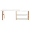 MILIBOO Bureau Pivotant Design Scandinave Blanc Et Chêne GILDA - Bois Clair / Blanc -France MILIBOO Soldes 2022 13950236 1