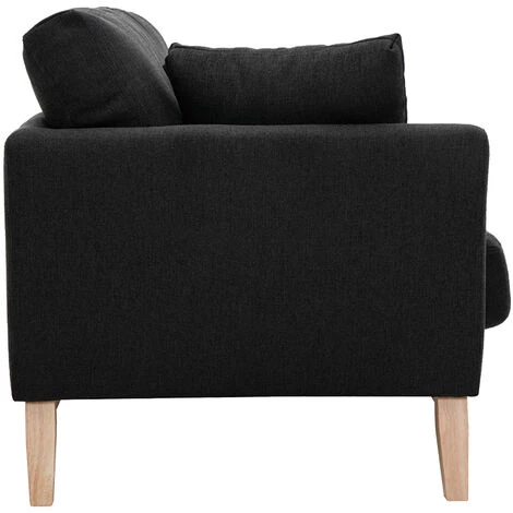 MILIBOO Canapé Scandinave 2 Places Déhoussable Pieds Bois OSLO - Gris Foncé - Gris Foncé 5 MILIBOO Canapé Scandinave 2 Places Déhoussable Pieds Bois OSLO - Gris Foncé - Gris Foncé – Image 3