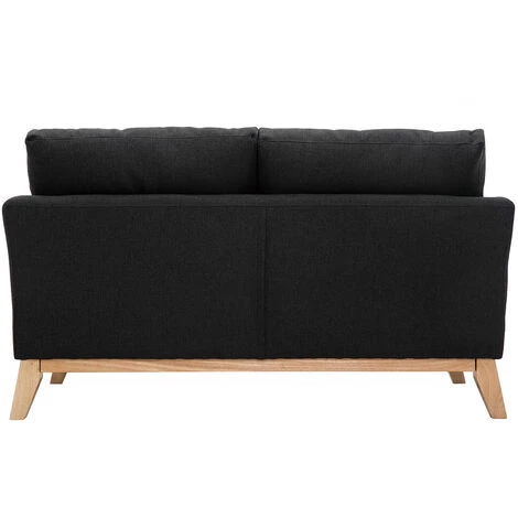 MILIBOO Canapé Scandinave 2 Places Déhoussable Pieds Bois OSLO - Gris Foncé - Gris Foncé 6 MILIBOO Canapé Scandinave 2 Places Déhoussable Pieds Bois OSLO - Gris Foncé - Gris Foncé – Image 4