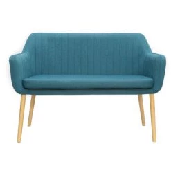 MILIBOO Banquette Scandinave 2 Places ALEYNA - Bleu Canard - Bleu Canard