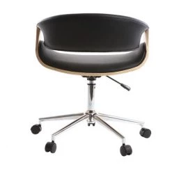 MILIBOO Fauteuil De Bureau Design Bois ARAMIS - Bois Clair / Noir - Bois Clair / Noir -France MILIBOO Soldes 2022 13950301 3