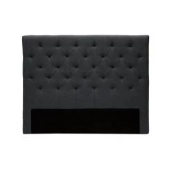 MILIBOO Tête De Lit Tissu 140 Cm ENGUERRAND - Gris Foncé - Gris Foncé