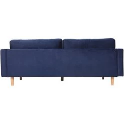 MILIBOO Canapé Design 3-4 Places Velours émeraude IMPERIAL - Bleu Foncé Velours - Bleu Foncé Velours -France MILIBOO Soldes 2022 13950325 3