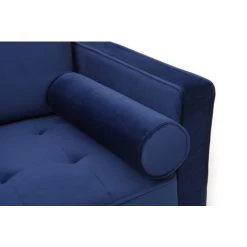 MILIBOO Canapé Design 3-4 Places Velours émeraude IMPERIAL - Bleu Foncé Velours - Bleu Foncé Velours -France MILIBOO Soldes 2022 13950325 4