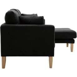 MILIBOO Canapé D'angle Droit Scandinave Déhoussable OSLO - Gris Foncé - Gris Foncé -France MILIBOO Soldes 2022 13950394 3