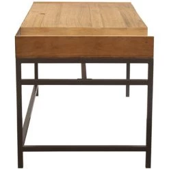 MILIBOO Bureau Design En Manguier Massif Et Métal Noir L180 Cm RACK - Bois Clair / Noir -France MILIBOO Soldes 2022 13950460 3