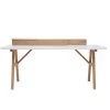 MILIBOO Bureau Scandinave Bois Et Blanc L180 Cm TOGARY - Bois Clair / Blanc