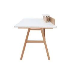MILIBOO Bureau Scandinave Bois Et Blanc L180 Cm TOGARY - Bois Clair / Blanc -France MILIBOO Soldes 2022 13950469 3