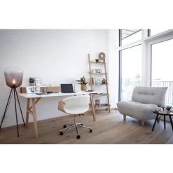 MILIBOO Bureau Scandinave Bois Et Blanc L180 Cm TOGARY - Bois Clair / Blanc -France MILIBOO Soldes 2022 13950469 5