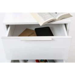 MILIBOO Table De Chevet Design Laquée Blanche HALIFAX - Blanc Laqué -France MILIBOO Soldes 2022 13974656 4