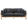 MILIBOO Canapé Design 3 Places Déhoussable Bois KYO - Gris Anthracite - Gris Anthracite -France MILIBOO Soldes 2022 13974674 1