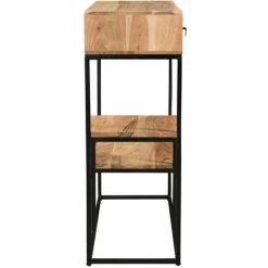 MILIBOO Console 2 Tiroirs En Acacia Massif Et Métal L80 Cm GRENELLE - Bois Clair / Noir 9 MILIBOO Console 2 Tiroirs En Acacia Massif Et Métal L80 Cm GRENELLE - Bois Clair / Noir -France MILIBOO Soldes 2022 13974678 4