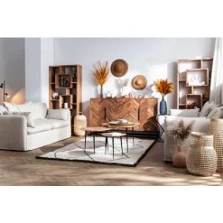 MILIBOO Bibliothèque Design En Acacia Massif 80 Cm CHAPMAN - Naturel -France MILIBOO Soldes 2022 13974681 5