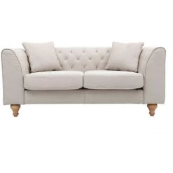MILIBOO Canapé Classique Tissu Coloris Naturel 2 Places MONTAIGNE - Beige Naturel