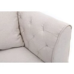 MILIBOO Canapé Classique Tissu Coloris Naturel 2 Places MONTAIGNE - Beige Naturel -France MILIBOO Soldes 2022 14022085 4