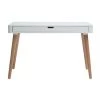 MILIBOO Bureau Design Scandinave Blanc Et Boisavec Tiroir L115 Cm TOTEM - Blanc -France MILIBOO Soldes 2022 14063213 1