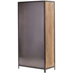 MILIBOO Armoire Industrielle Métal Et Manguier Massif INDUSTRIA - Bois Clair / Noir -France MILIBOO Soldes 2022 14074388 4