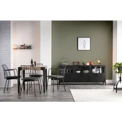 MILIBOO Buffet Design Métal FACTORY - Noir - Noir -France MILIBOO Soldes 2022 14074389 5