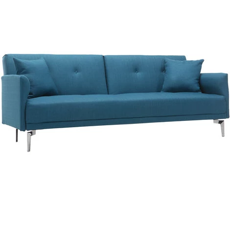 MILIBOO Canapé Convertible Design 3 Places ELIN - Bleu Canard - Bleu Canard 4 MILIBOO Canapé Convertible Design 3 Places ELIN - Bleu Canard - Bleu Canard – Image 2