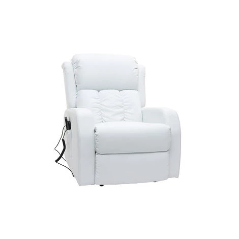 MILIBOO Fauteuil Relax électrique Massant GALLER - Blanc - Blanc 4 MILIBOO Fauteuil Relax électrique Massant GALLER - Blanc - Blanc – Image 2