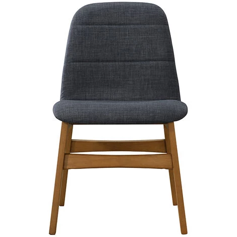 MILIBOO Chaises Design Pieds Noyer Tissus Gris Anthracite (lot De 2) JUKE - Gris Anthracite 4 MILIBOO Chaises Design Pieds Noyer Tissus Gris Anthracite (lot De 2) JUKE - Gris Anthracite – Image 2