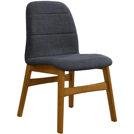 MILIBOO Chaises Design Pieds Noyer Tissus Gris Anthracite (lot De 2) JUKE - Gris Anthracite 5 MILIBOO Chaises Design Pieds Noyer Tissus Gris Anthracite (lot De 2) JUKE - Gris Anthracite – Image 3