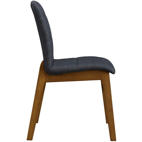 MILIBOO Chaises Design Pieds Noyer Tissus Gris Anthracite (lot De 2) JUKE - Gris Anthracite 6 MILIBOO Chaises Design Pieds Noyer Tissus Gris Anthracite (lot De 2) JUKE - Gris Anthracite – Image 4