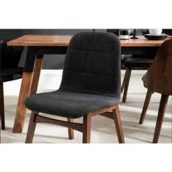 MILIBOO Chaises Design Pieds Noyer Tissus Gris Anthracite (lot De 2) JUKE - Gris Anthracite 11 MILIBOO Chaises Design Pieds Noyer Tissus Gris Anthracite (lot De 2) JUKE - Gris Anthracite -France MILIBOO Soldes 2022 14351045 5